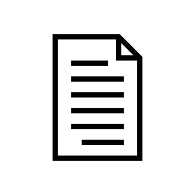 belge vektörü ince çizgi simgesi