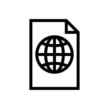 belge vektörü ince çizgi simgesi