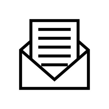 mesaj vektörü ince çizgi simgesi