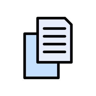 belge vektörü düz renk simgesi