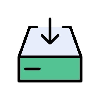 belge vektörü düz renk simgesi