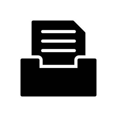 belge vektörü düz simge