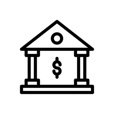 para vektörü ince çizgi simgesi