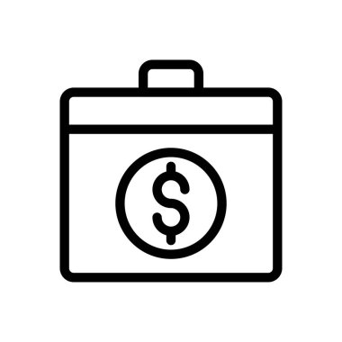 evrak çantası vektörü ince çizgi simgesi