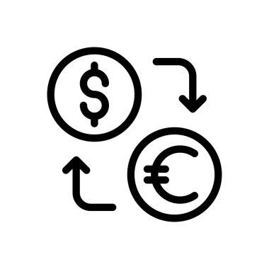 değişim vektörü ince çizgi simgesi