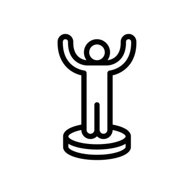 başarı vektörü ince çizgi simgesi