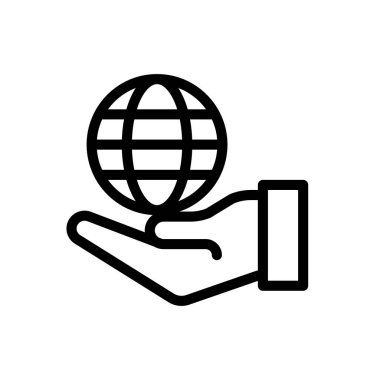 dikkat vektörü ince çizgi simgesi