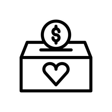 Dolar vektör ince çizgi simgesi