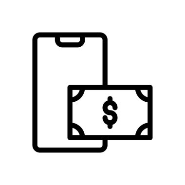 vektör ince çizgi simgesini öde