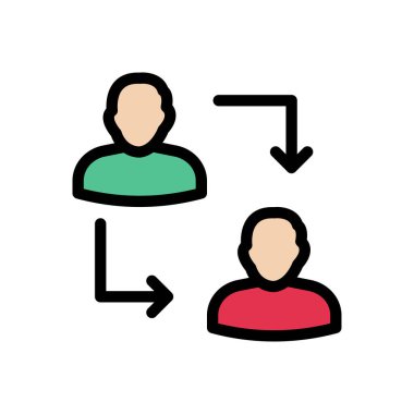 kullanıcı vektörü düz renk simgesi