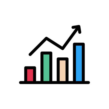 grafik vektörü düz renk simgesi