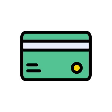 debit vektör düz renk simgesi