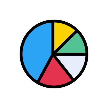 grafik vektörü düz renk simgesi