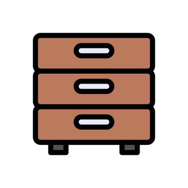 kabine vektörü düz renk simgesi