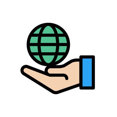 bakım vektörü düz renk simgesi