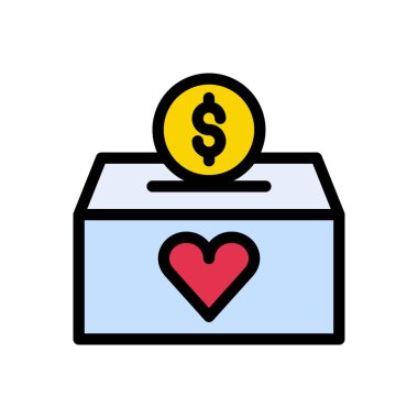 Dolar vektörü düz renk simgesi