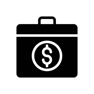 evrak çantası vektör düz simgesi