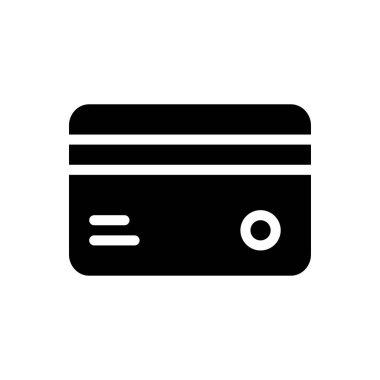 debit vektör glyph düz simgesi