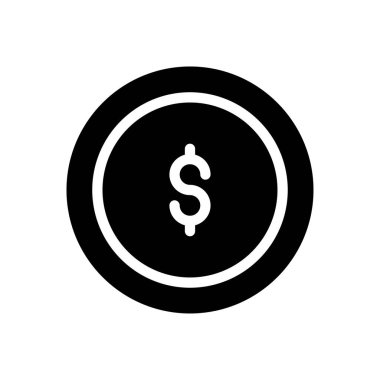 Bozuk para vektörü düz simgesi