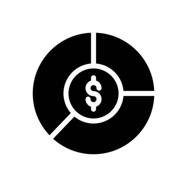 Pasta grafiği vektör düz simgesi