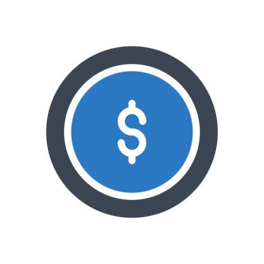 Bozuk para vektörü renk simgesi