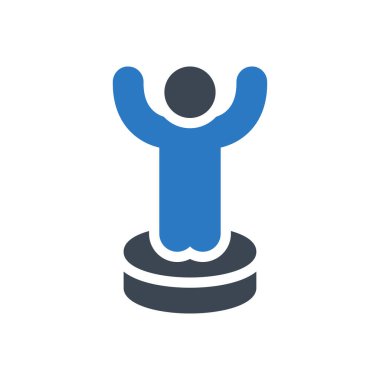 Başarı vektörü renk simgesi