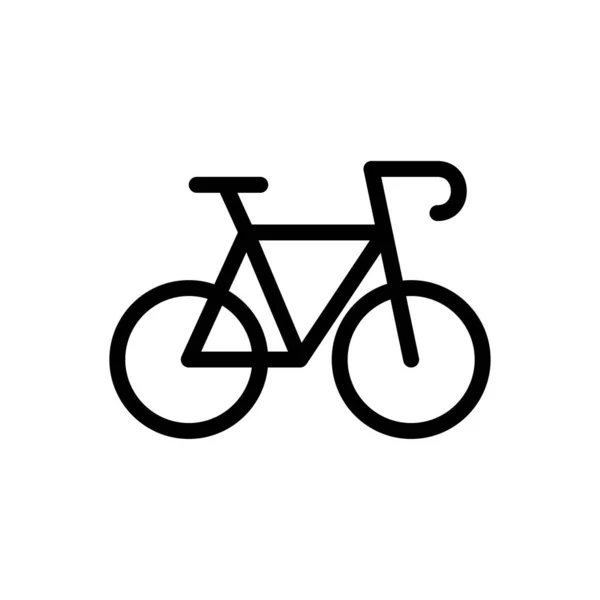 Fiets Vector Dunne Lijn Pictogram — Stockvector