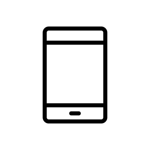 Telefoon Vector Dunne Lijn Pictogram — Stockvector