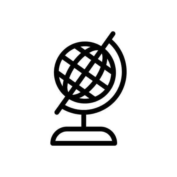 World Vector Thin Line Icon — 스톡 벡터