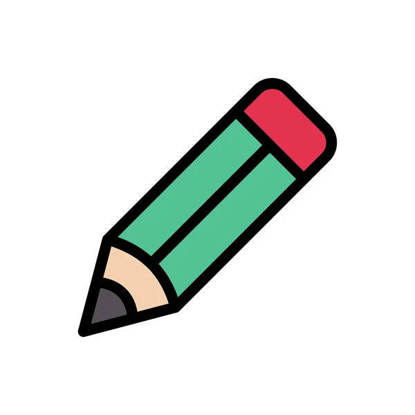 Pen Vector Flat Color Icon — Stock Vector