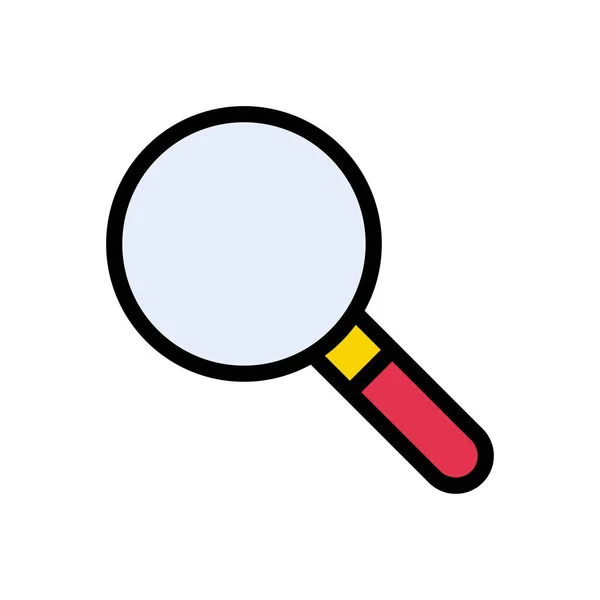 Magnifier Vector Flat Color Icon — Stock Vector