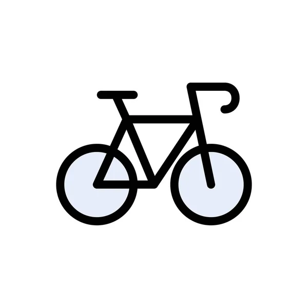 Cykel Vektor Platt Färg Ikon — Stock vektor