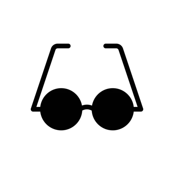 Brille Vektor Glyphen Flaches Symbol — Stockvektor