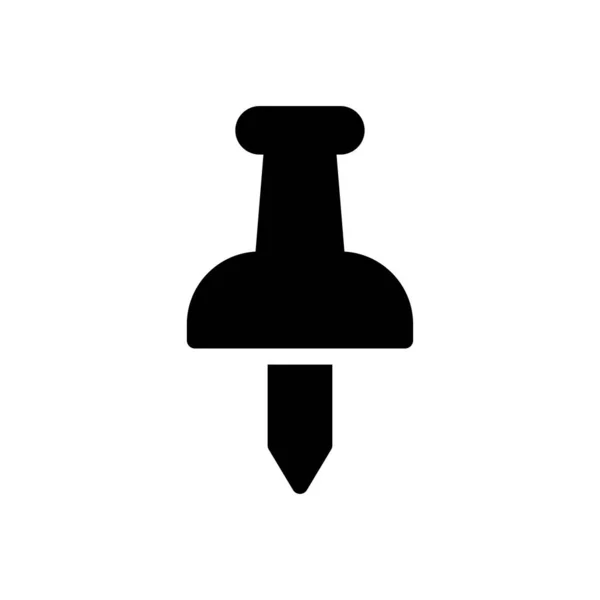 Значок Пин Вектора Плоским Знаком — стоковый вектор
