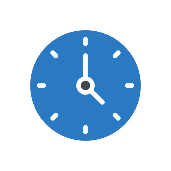 Reloj Vector Glifo Icono Color — Vector de stock