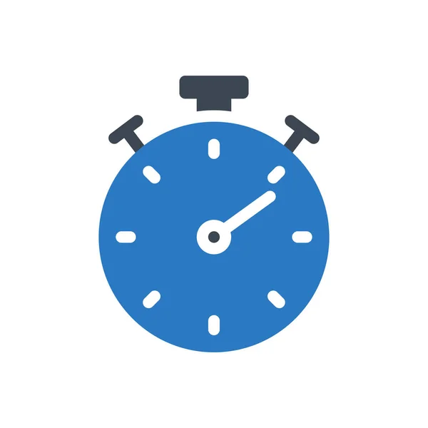 Stopwatch Vector Glifo Icono Color — Vector de stock