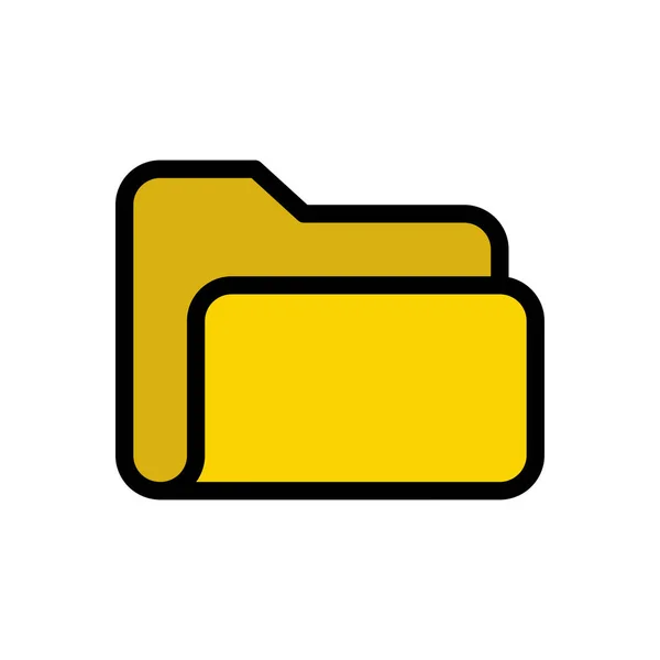 Dateien Vektor Flache Farbe Symbol — Stockvektor