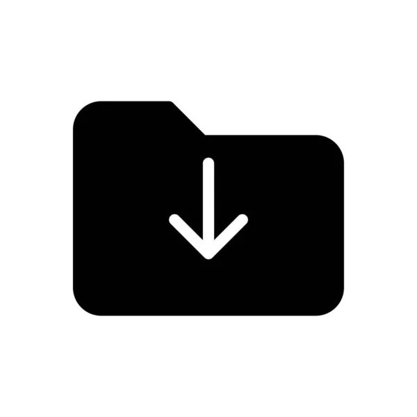 Verzeichnis Vektor Glyphen Flaches Symbol — Stockvektor