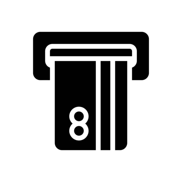 Debit Vektor Glyphen Flaches Symbol — Stockvektor