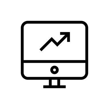 grafik vektörü ince çizgi simgesi
