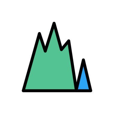 grafik vektörü düz renk simgesi