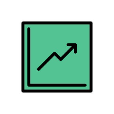 grafik vektörü düz renk simgesi