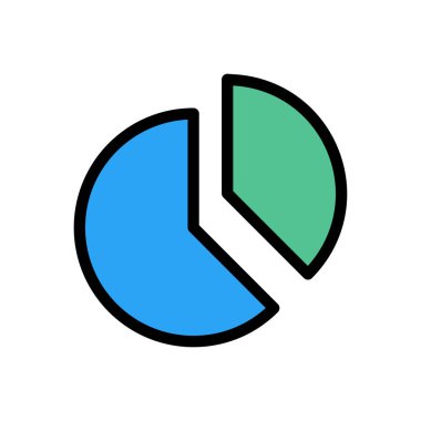 grafik vektörü düz renk simgesi