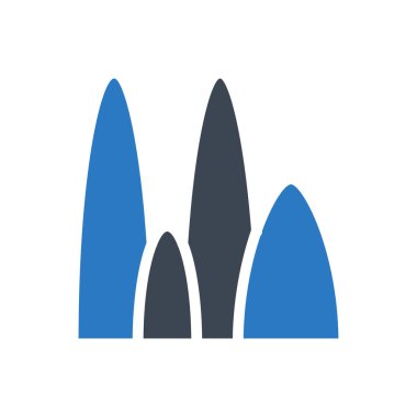 istatistik vektörü renk simgesi