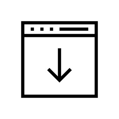 vektör ince çizgi simgesini kaydet