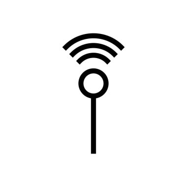 anten vektörü ince çizgi simgesi