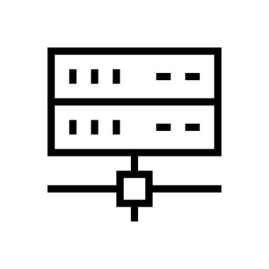 ağ vektörü ince çizgi simgesi