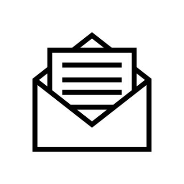 mesaj vektörü ince çizgi simgesi