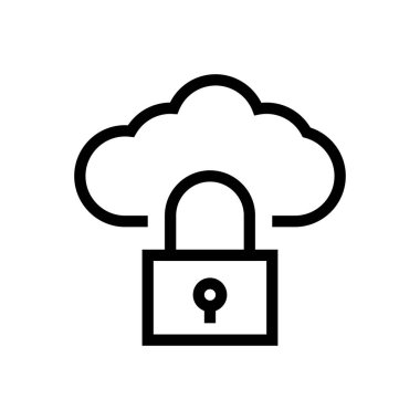 bulut vektörü ince çizgi simgesi