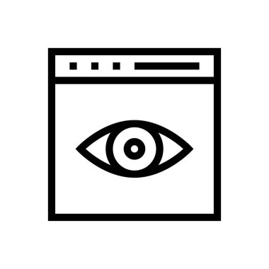 Web sayfası ince çizgi simgesi